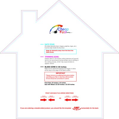 Template - House - 23inx23 Inches - L