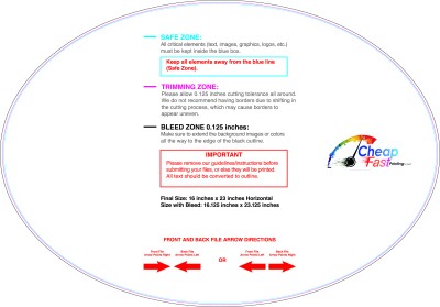 Template - Oval - 16inx23 Inches