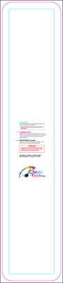 Bookmark 1.5inx7in V Round Download Template Guideline - Bookmarks