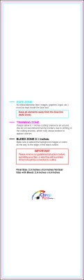 Bookmark 2.5inx8.5in V Download Template Guideline - Bookmarks