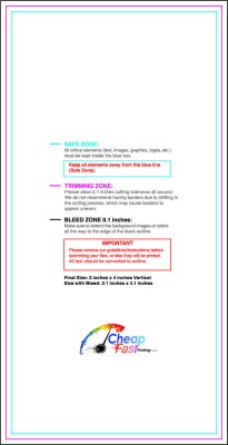 Bookmark 2inx4in V Download Template Guideline - Bookmarks