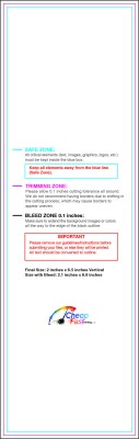 Bookmark 2inx6.5in V Download Template Guideline - Bookmarks