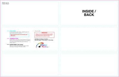 Brochure 11inx17in Halffold Trifold Inside Download Template Guideline - Brochures