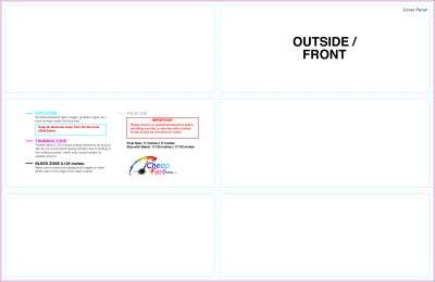 Brochure 11inx17in Halffold Trifold Outside Download Template Guideline - Brochures