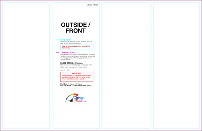 Brochure 11inx17in Reverse Parallelfold Outside Download Template Guideline - Brochures