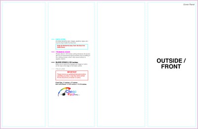 Brochure 11inx17in Rollfold Outside Download Template Guideline - Brochures