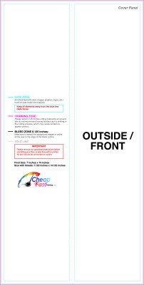 Brochure 7inx14in Vertical Halffold Outside Download Template Guideline - Brochures