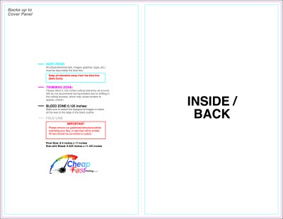 Brochure 8.5inx11in Halffold Inside Download Template Guideline - Brochures