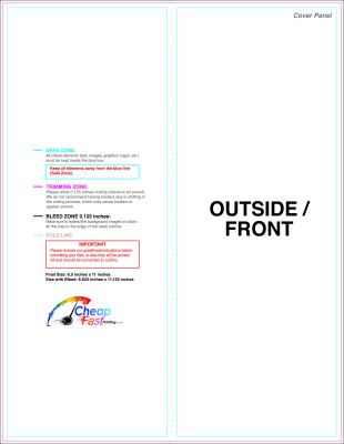 Brochure 8.5inx11in Panelfold Outside Download Template Guideline - Brochures