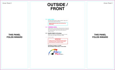 Brochure 8.5inx14in Singlegatefold Outside Download Template Guideline - Brochures