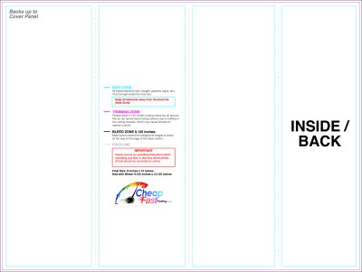 Brochure 9inx12in Rollfold Inside Download Template Guideline - Brochures