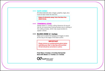 Businesscard 2inx3in H Round Download Template Guideline - Business Cards