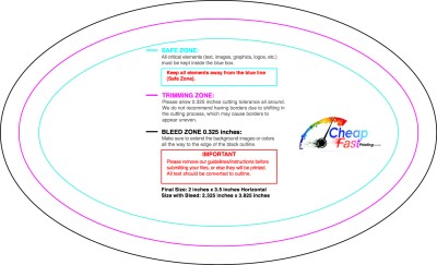 Template 2x3.5 Oval Download Template Guideline - Business Cards