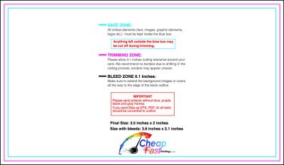 Template 3.5x2 Standard Download Template Guideline - Business Cards