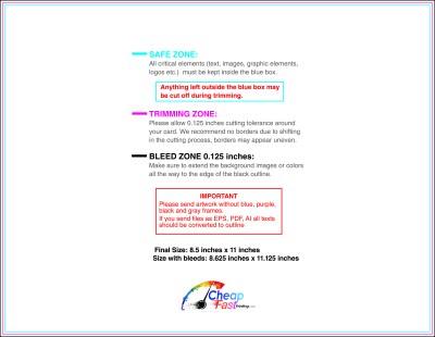 Color Copy 8.5inx11in H Front Download Template Guideline - Color Copies
