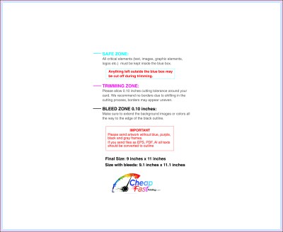 Eddm Eligible Postcard 9inx11in H Front Download Template Guideline - Eddm Postcards