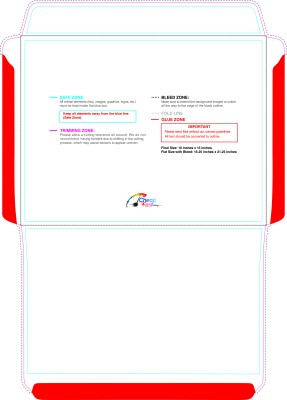 Envelope 10inx13in Booklet Outside Download Template Guideline - Envelopes