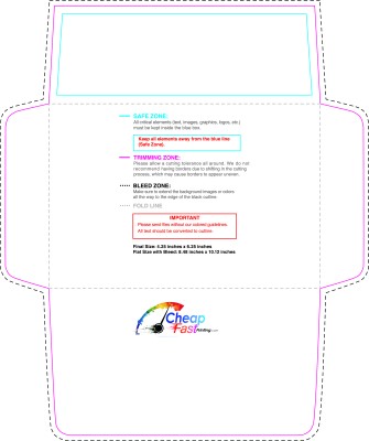 Envelope 4.25inx6.25in Invitation Inside Download Template Guideline - Envelopes
