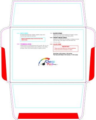Envelope 5.25inx7.25in Outside Download Template Guideline - Envelopes