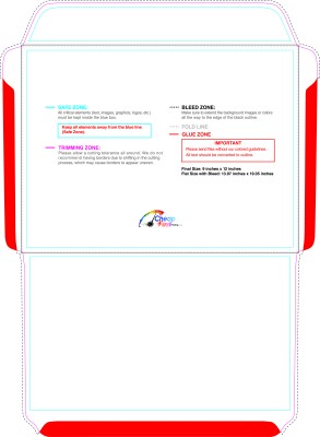Envelope 9inx12in Booklet Outside Download Template Guideline - Envelopes