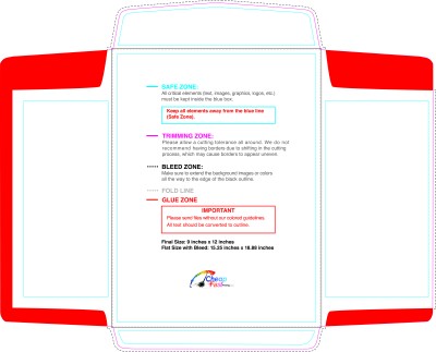 Envelope 9inx12in Catalog Outside Download Template Guideline - Envelopes