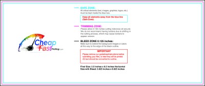 Flyer 3.5inx8.5in H Download Template Guideline - Flyers