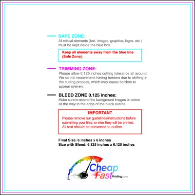 Flyer 6inx6in Download Template Guideline - Flyers
