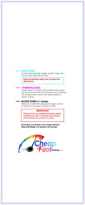 Postcard 3.5inx8.5in V Download Template Guideline - Postcards Normal