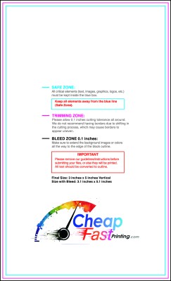Postcard 3inx5in V Download Template Guideline - Postcards Normal