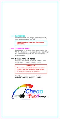 Postcard 3inx6in V Download Template Guideline - Postcards Normal