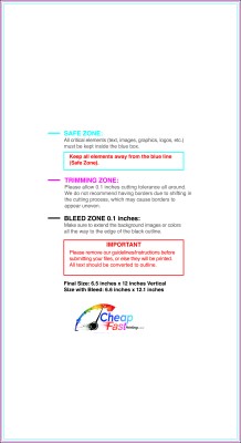 Postcard 6.5inx12in V Download Template Guideline - Postcards Normal