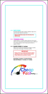 Postcard 2inx4in V Round Download Template Guideline - Postcards Rounded Corners