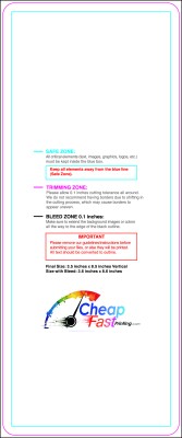 Postcard 3.5inx8.5in V Round Download Template Guideline - Postcards Rounded Corners