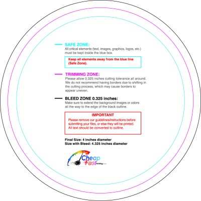Sticker 4in Circle Download Template Guideline - Stickers Circle