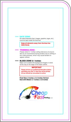 Sticker 2inx3.5in V Wink Back Download Template Guideline - Stickers Wink