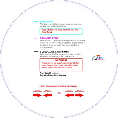 Yardsign Circle 23in Download Template Guideline - Yard Sign